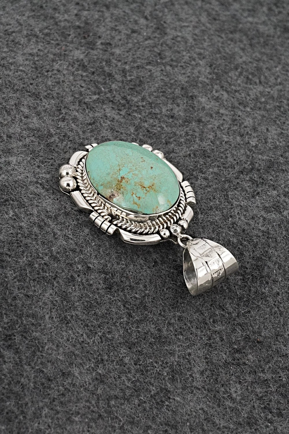 Turquoise & Sterling Silver Pendant - Charlene Yazzie