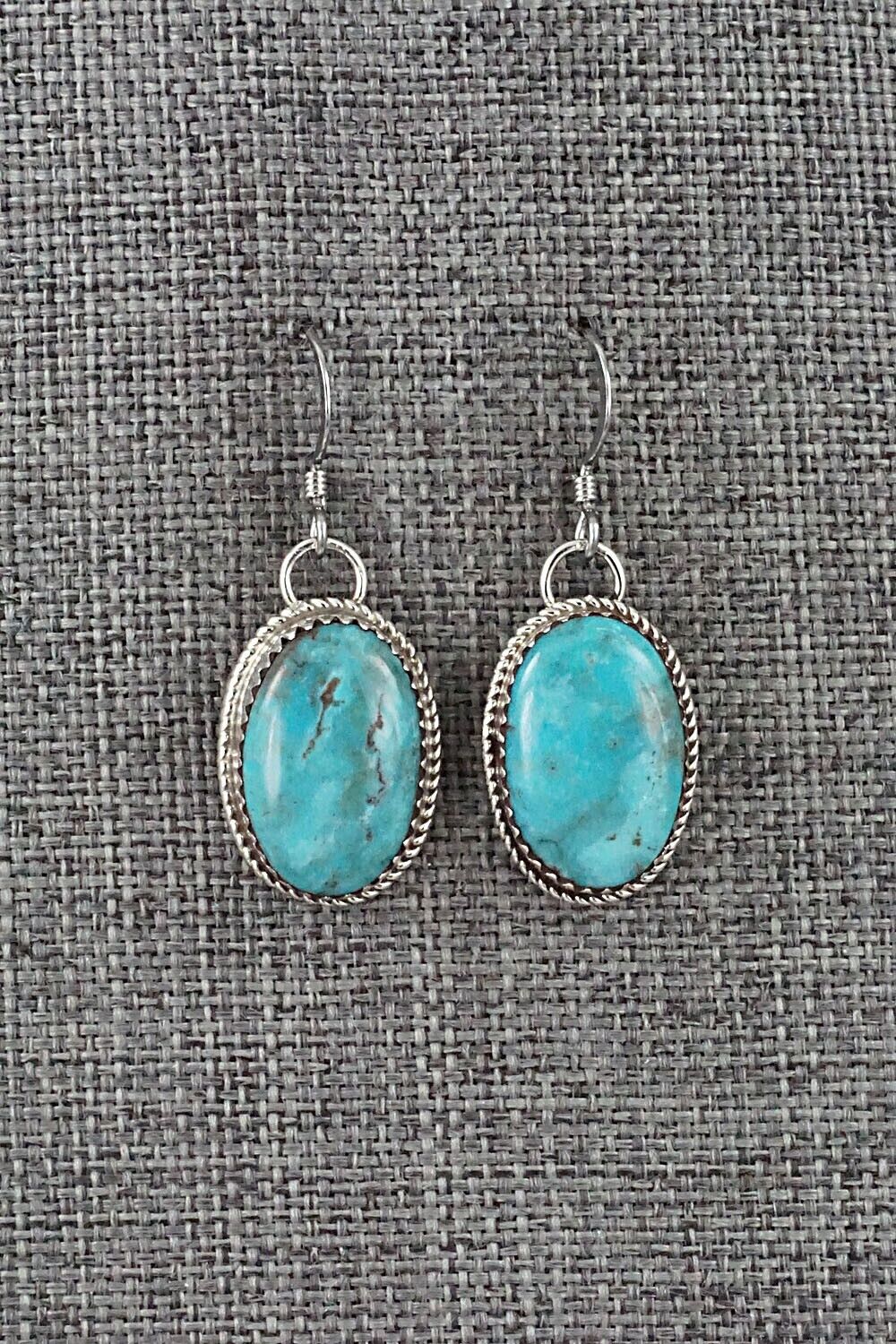 Turquoise & Sterling Silver Earrings - Ernest Hawthorne