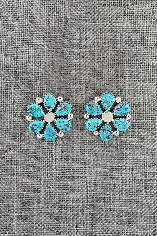 Turquoise & Sterling Silver Earrings - Anthony Brown