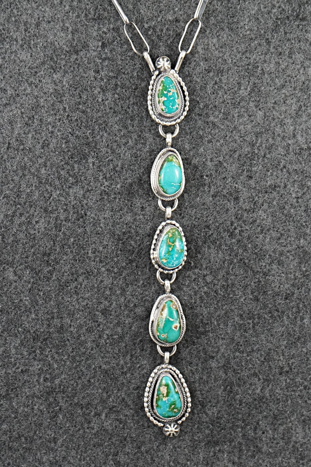 Turquoise & Sterling Silver Necklace - Bobby Johnson