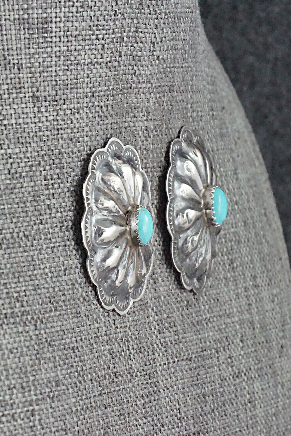 Turquoise & Sterling Silver Earrings - Rita Lee
