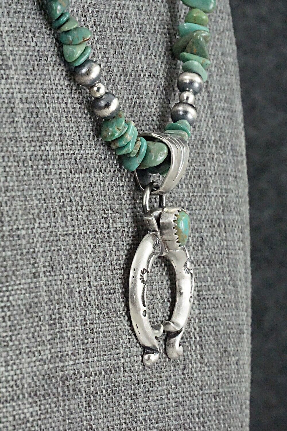 Turquoise & Sterling Silver Necklace - Louise Joe