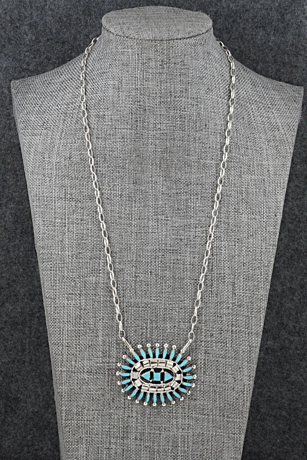 Turquoise & Sterling Silver Necklace - Evonne Hustito