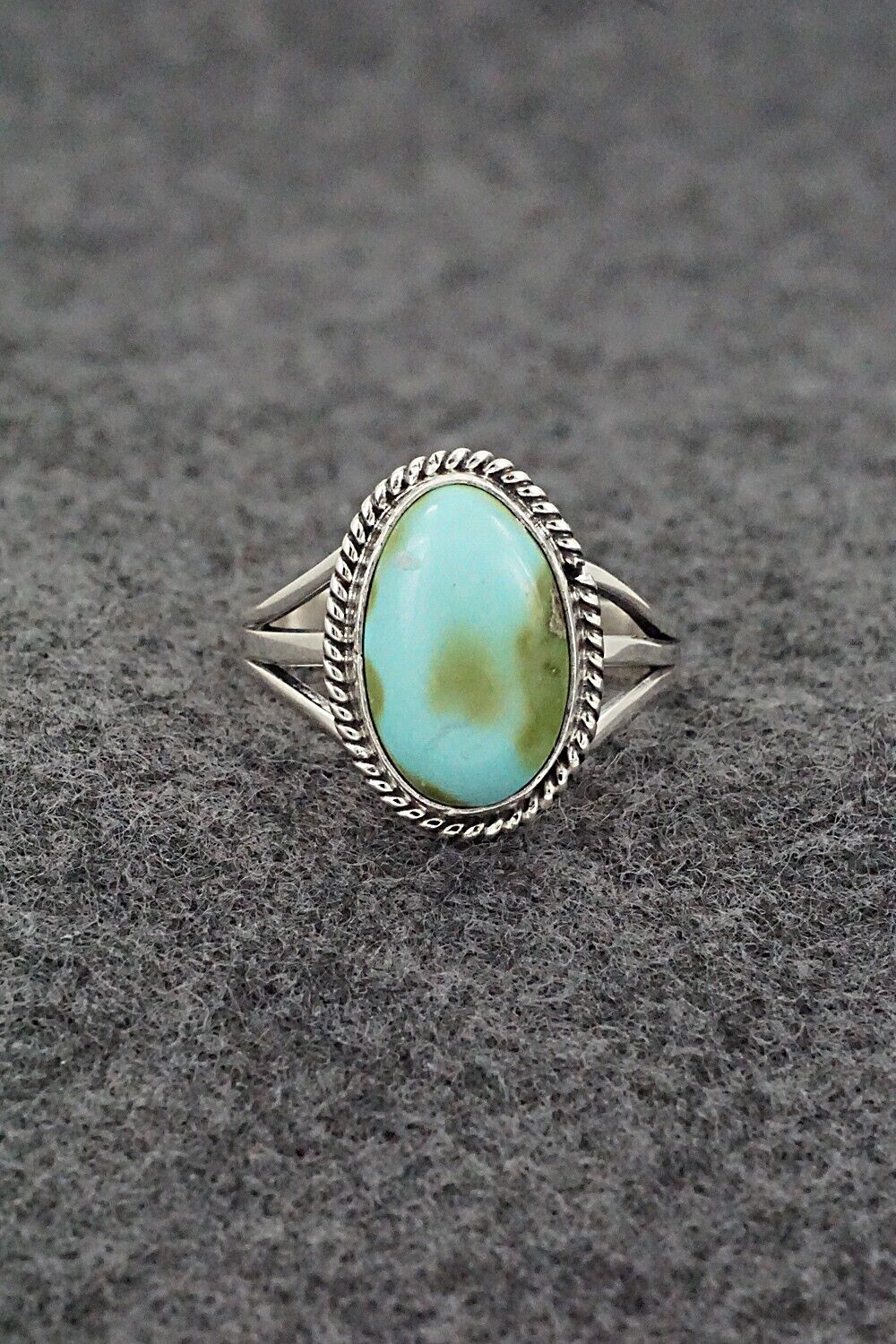 Turquoise & Sterling Silver Ring - Alice Rose Saunders - Size 7.5