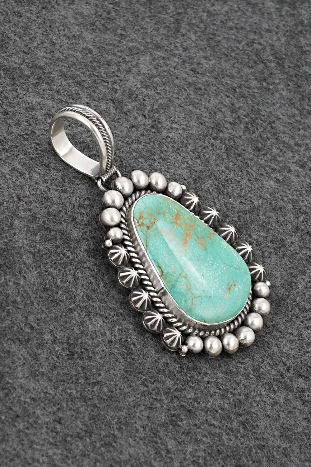Turquoise & Sterling Silver Pendant - Rosita Calladitto