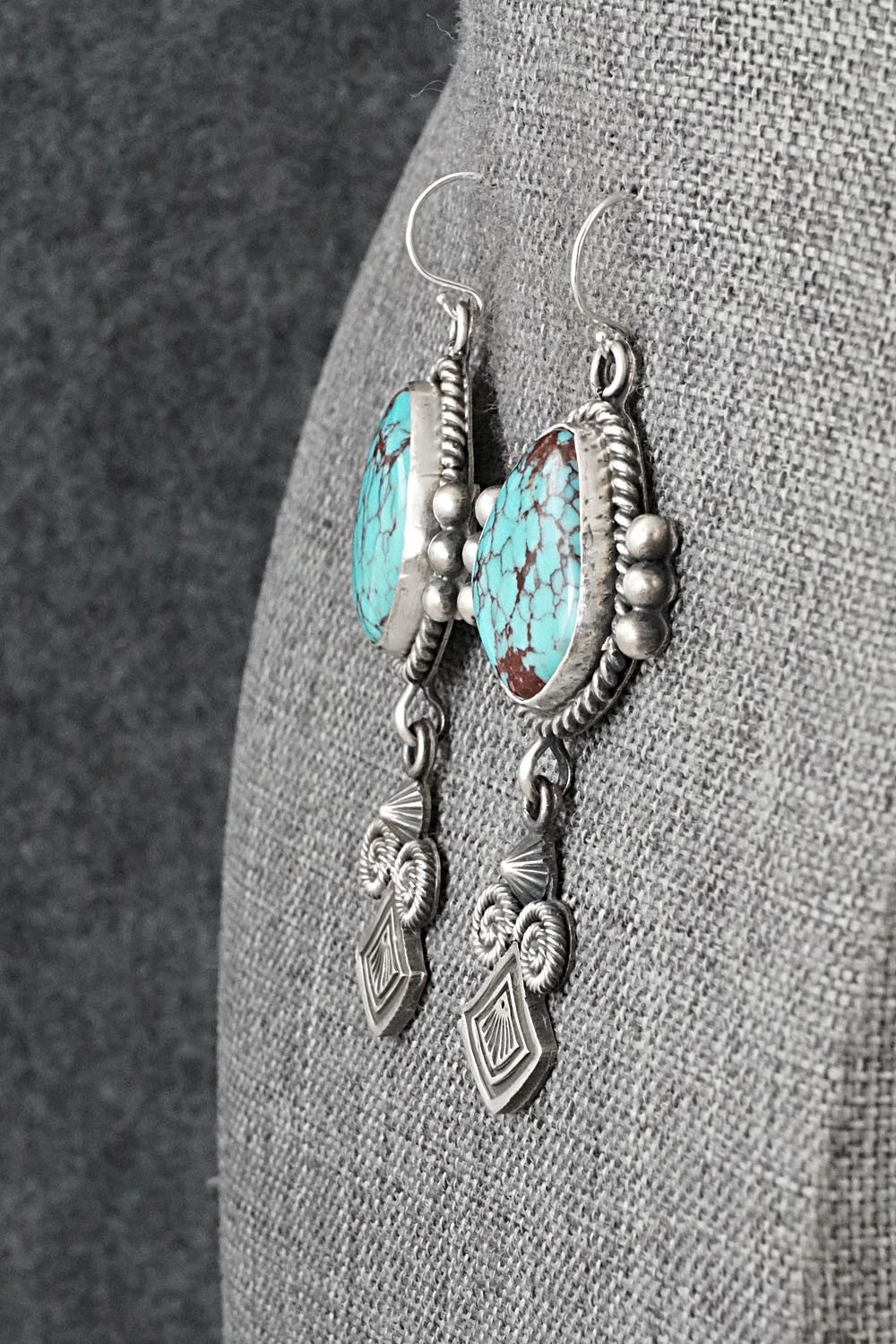 Turquoise & Sterling Silver Earrings - Michael Calladitto