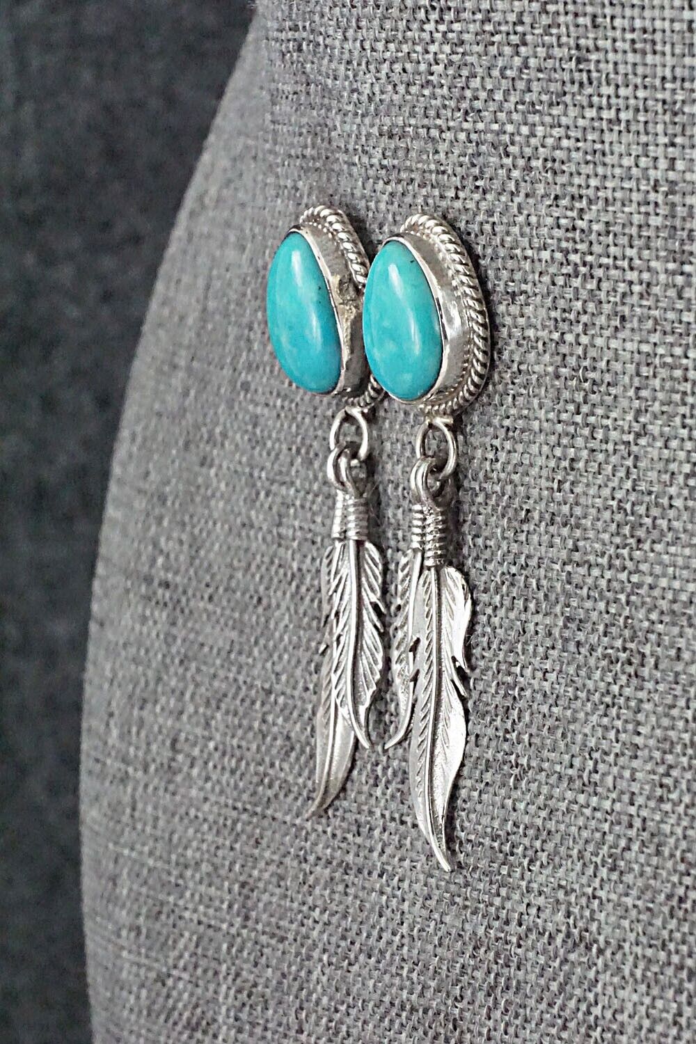 Turquoise and Sterling Silver Earrings - Sharon McCarthy