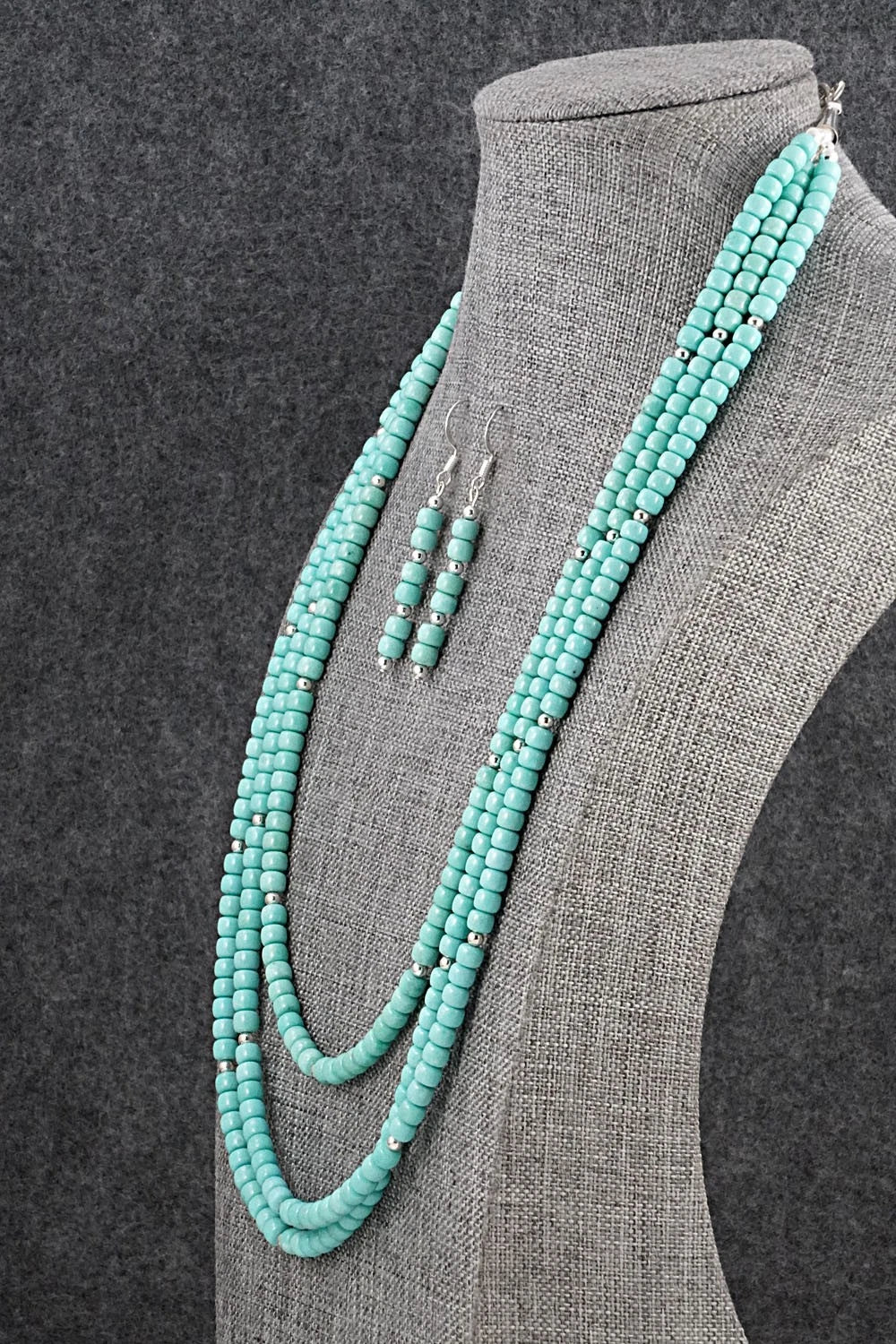 Turquoise & Sterling Silver Necklace Set - Erika Brown