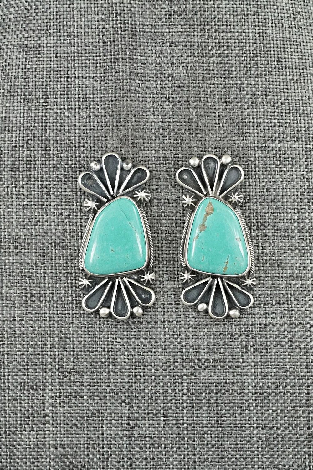 Turquoise & Sterling Silver Earrings - Bobby Johnson