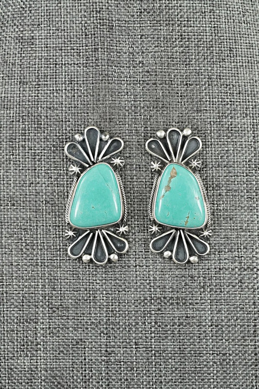 Turquoise & Sterling Silver Earrings - Bobby Johnson