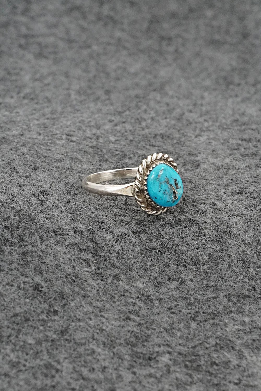 Turquoise & Sterling Silver Ring - Darius Arviso - Size 7.75