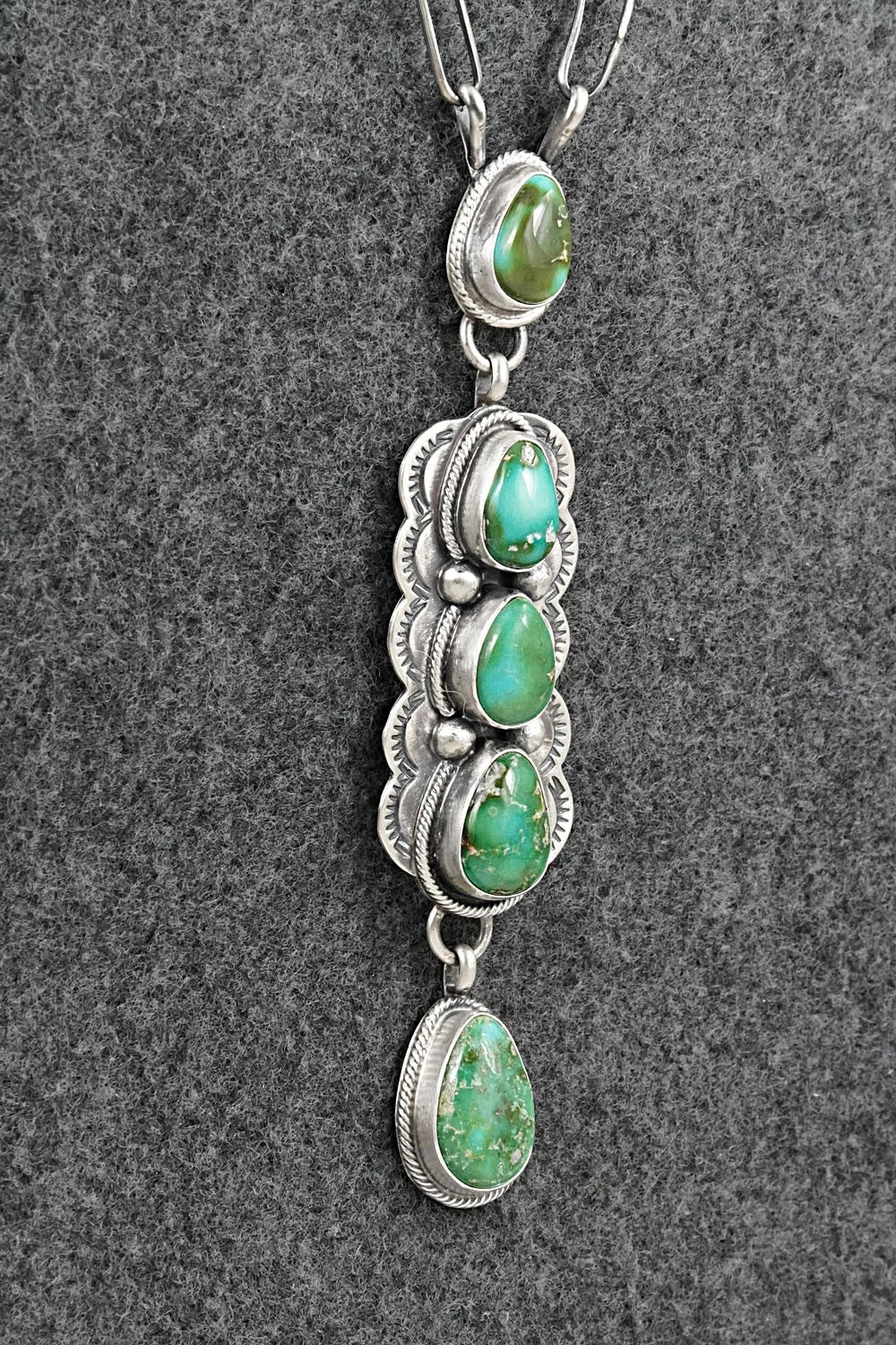 Turquoise & Sterling Silver Necklace - Bobby Johnson