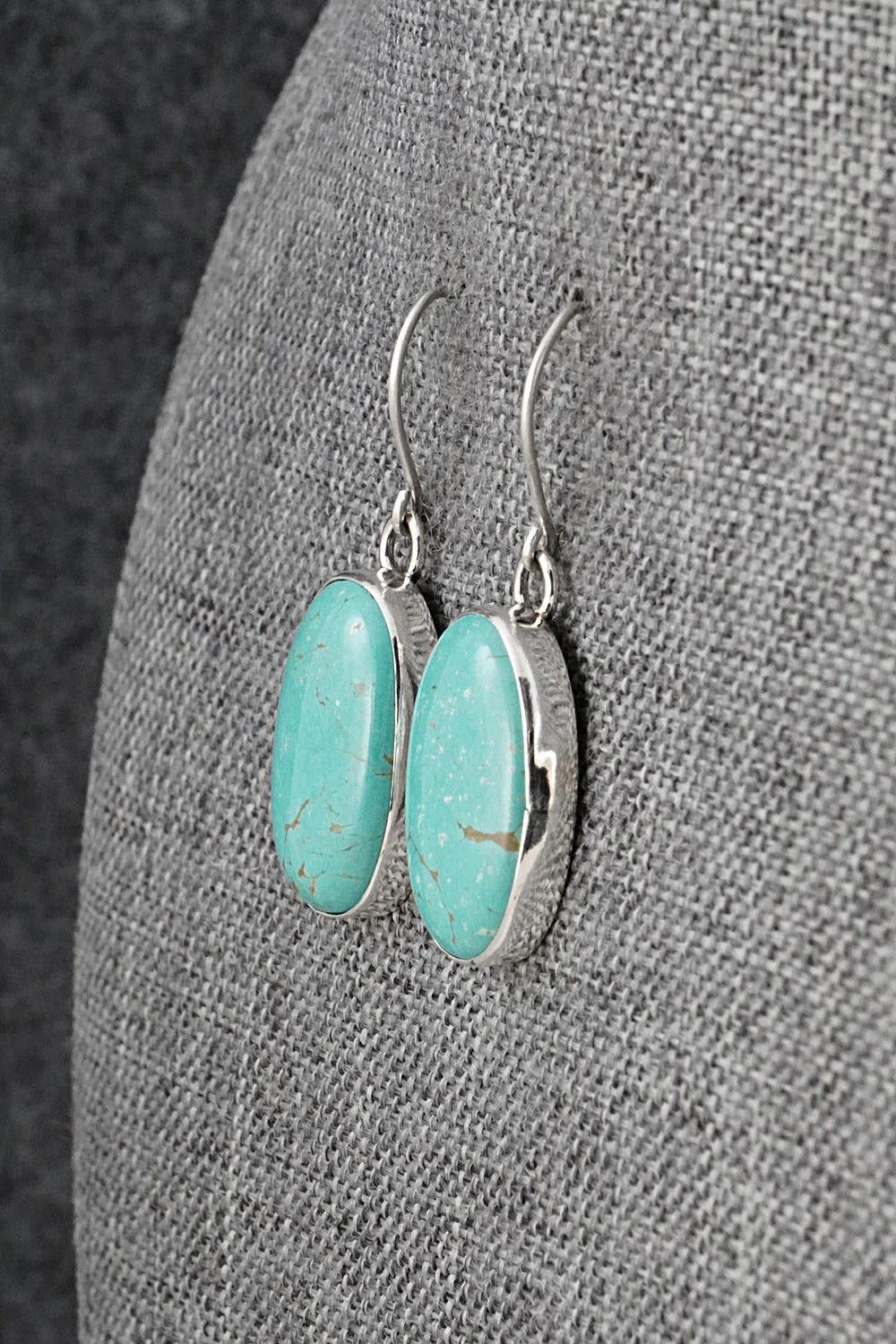 Turquoise & Sterling Silver Earrings - Eugene Gruber