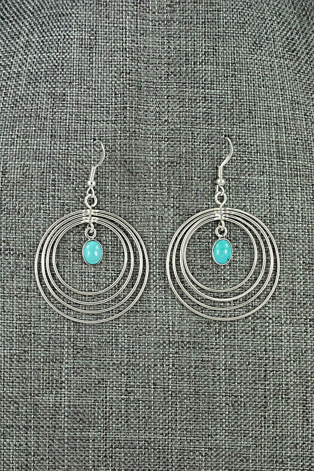 Turquoise & Sterling Silver Earrings - Edith Kee