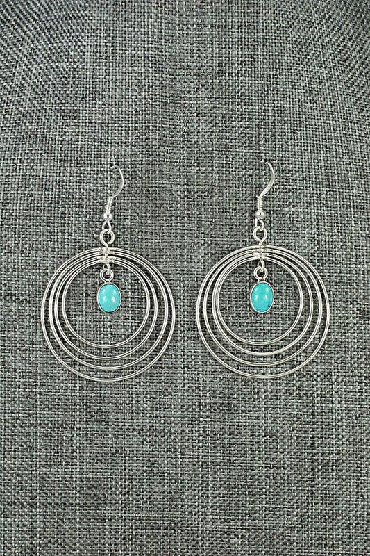 Turquoise & Sterling Silver Earrings - Edith Kee