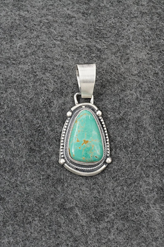 Turquoise & Sterling Silver Pendant - Bobby Johnson