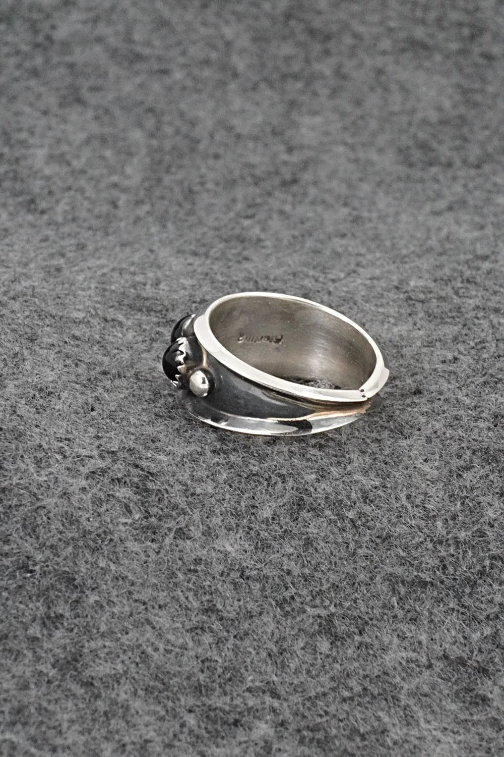 Onyx & Sterling Silver Ring - Paul Largo - Size 9