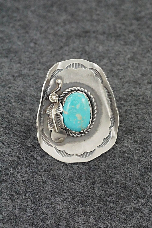 Turquoise & Sterling Silver Ring - Tim Yazzie - Size 6.5
