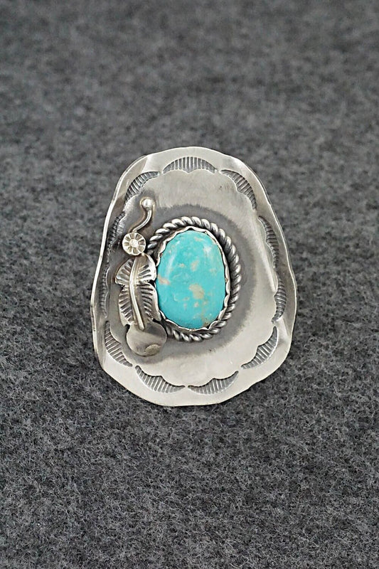 Turquoise & Sterling Silver Ring - Tim Yazzie - Size 6.5