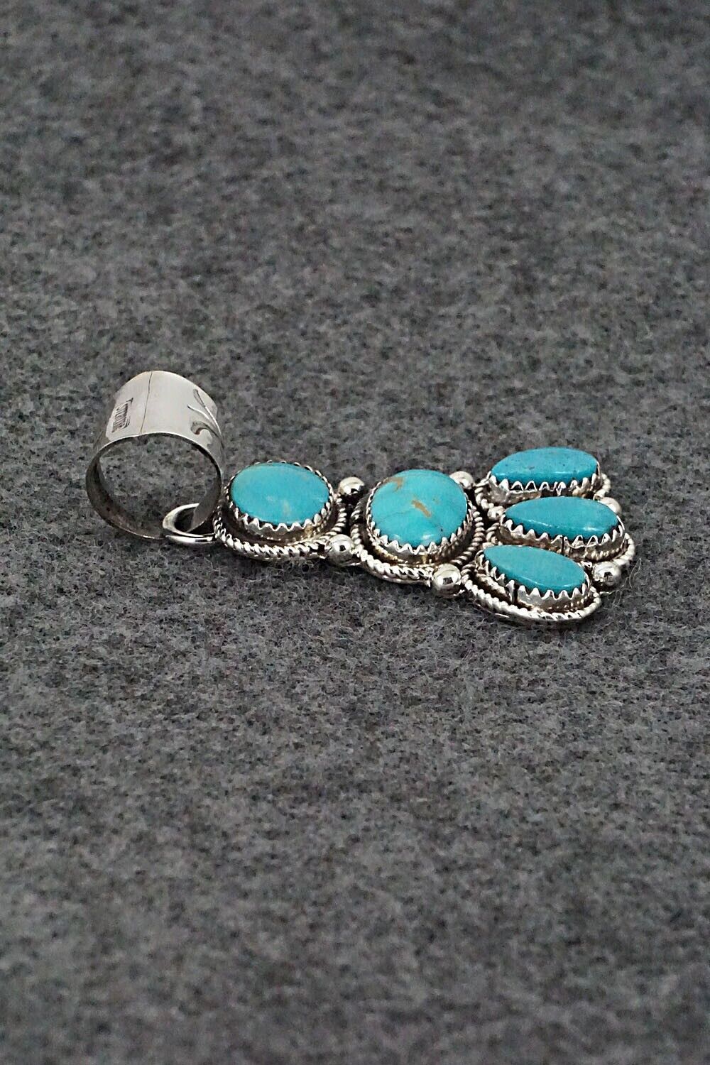 Turquoise & Sterling Silver Pendant and Earrings Set - Ernest Hawthorne