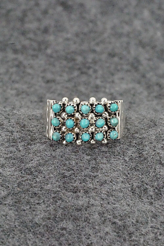 Turquoise & Sterling Silver Ring - Stephen Haloo - Size 6.75