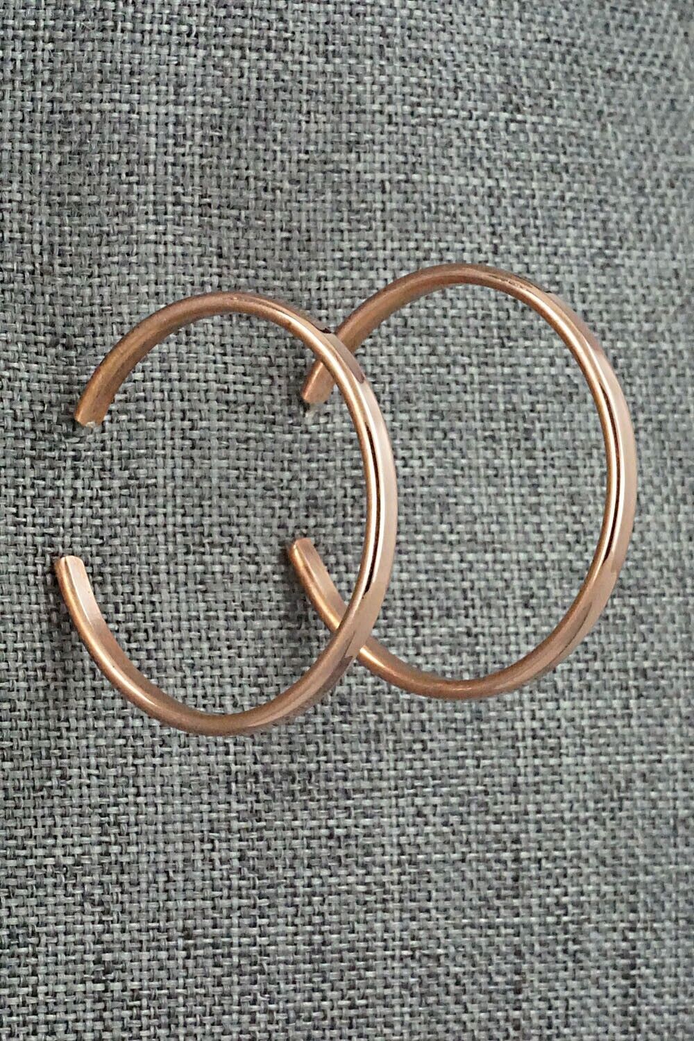 Copper Hoop Earrings - Elaine Tahe