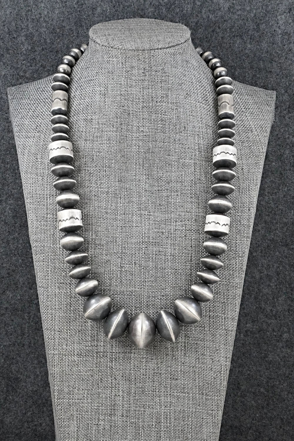 Sterling Silver Navajo Pearl Necklace 20" - Rose Martin