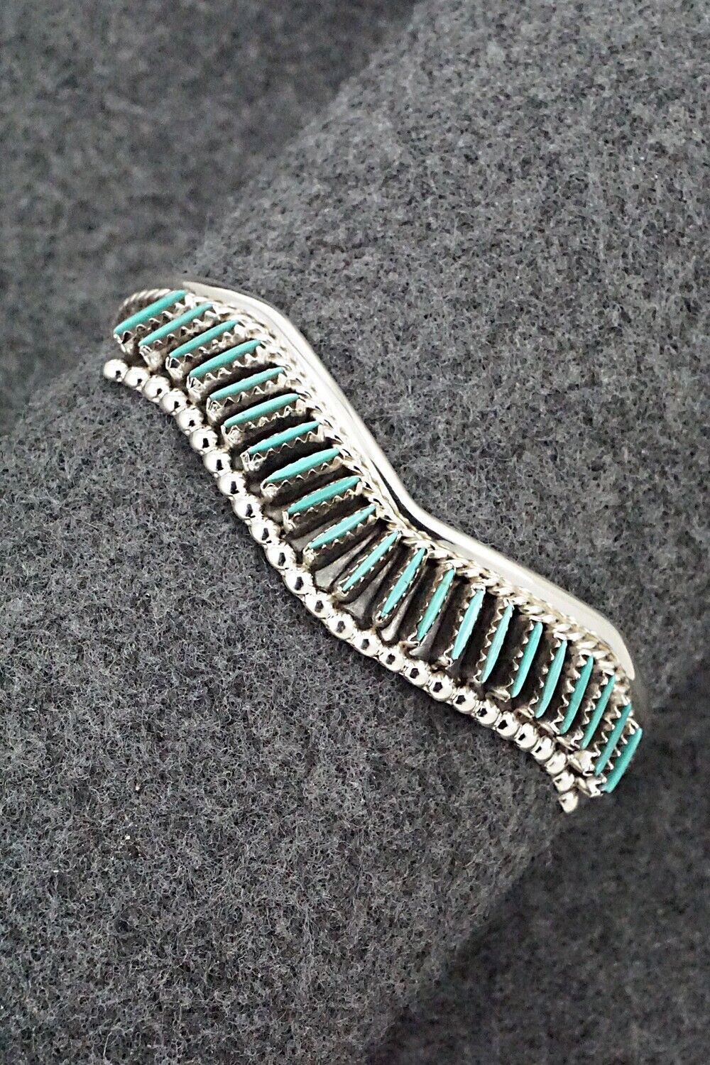 Turquoise & Sterling Silver Bracelet - Roland Francisco