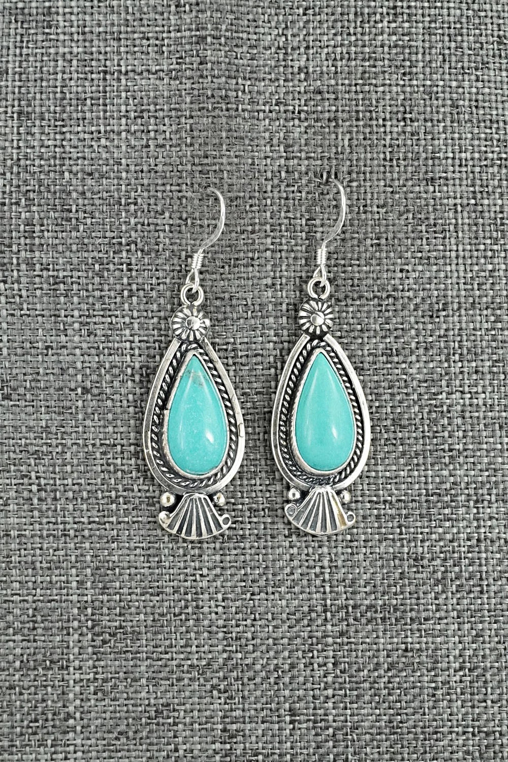 Turquoise & Sterling Silver Earrings - Verley Betone