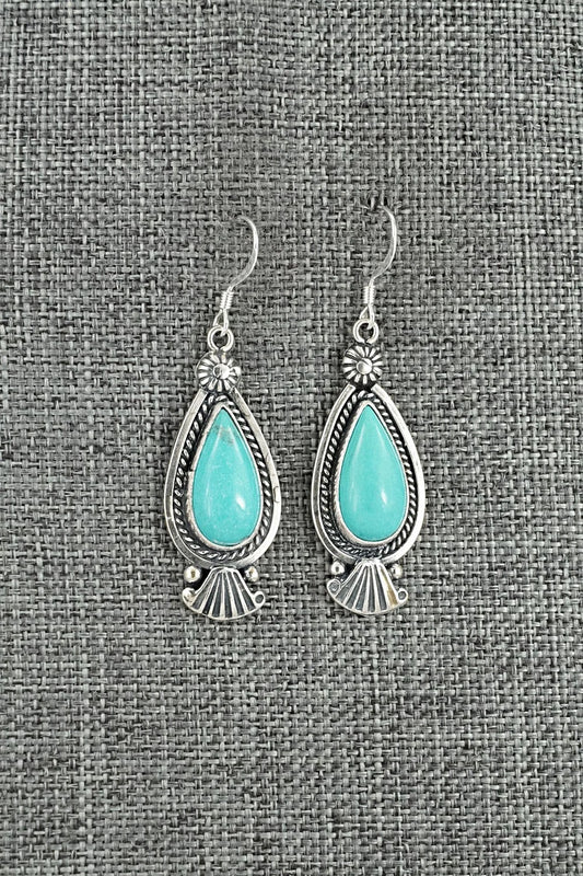 Turquoise & Sterling Silver Earrings - Verley Betone