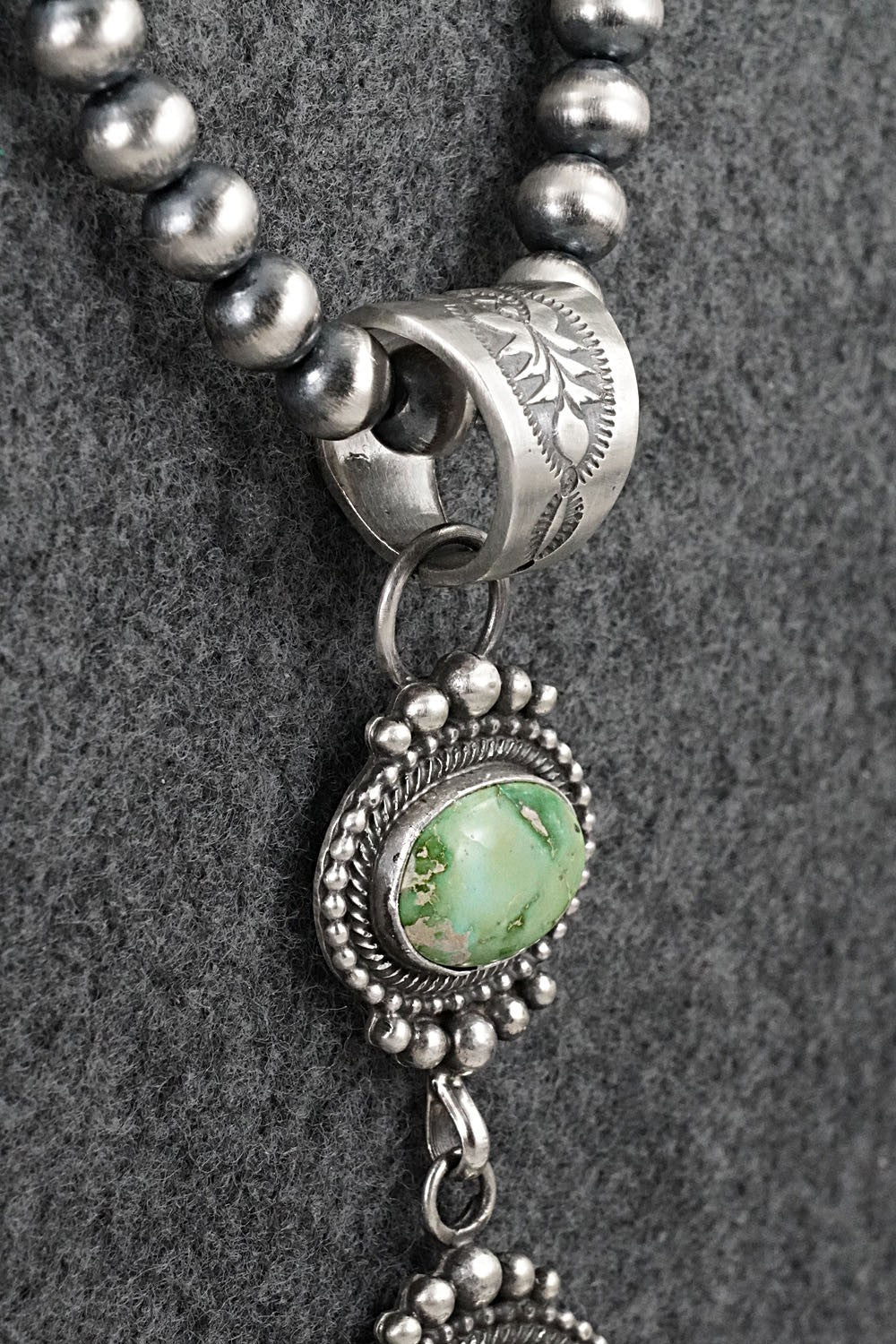 Turquoise & Sterling Silver Necklace - Tom Lewis