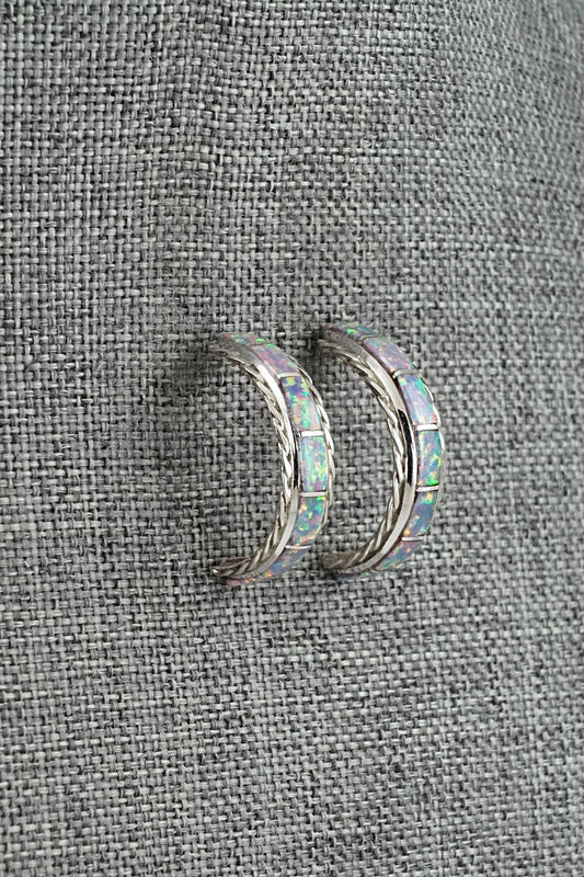 Opalite & Sterling Silver Earrings - Malcolm Chavez