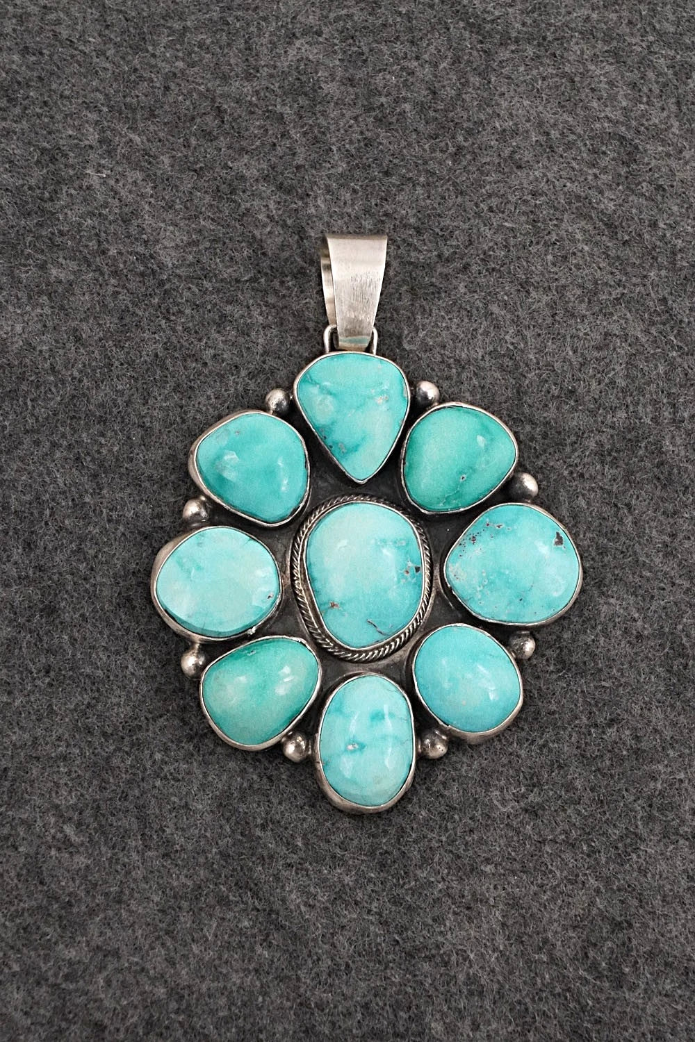 Turquoise & Sterling Silver Pendant - Bobby Johnson