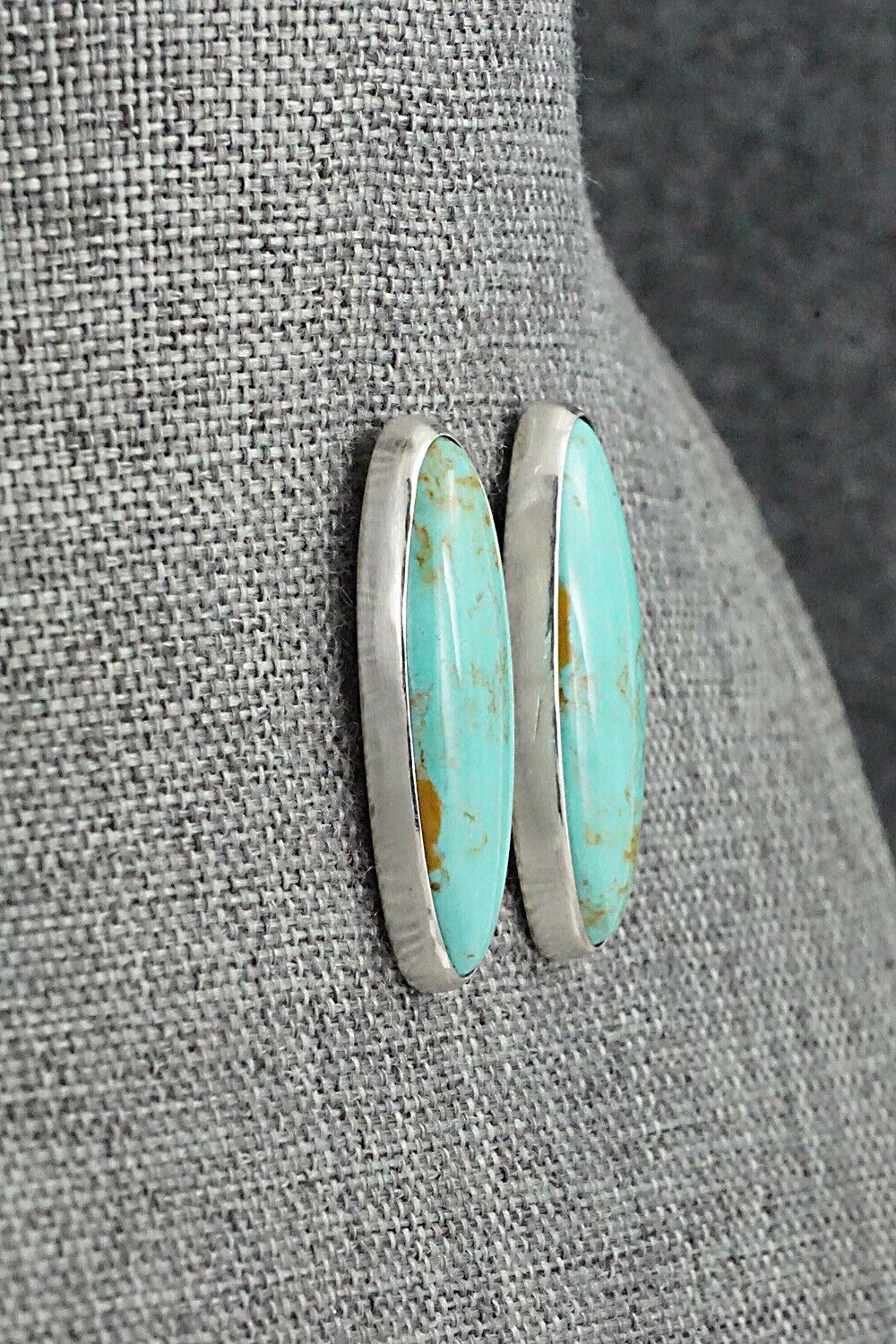Turquoise & Sterling Silver Earrings - Rena Begay