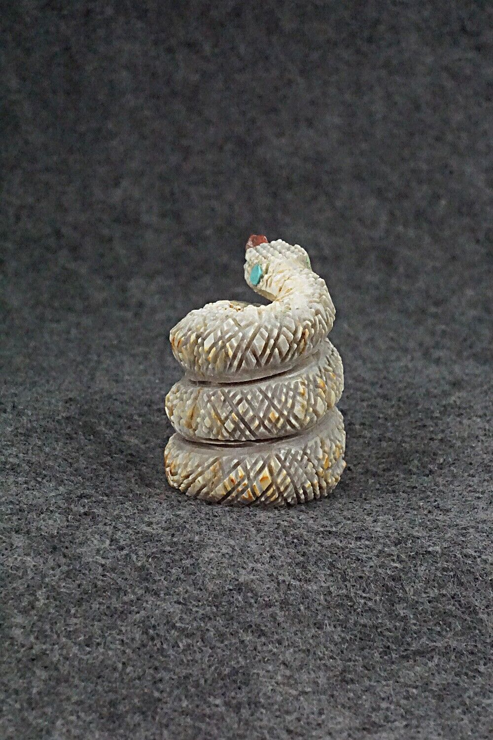 Rattlesnake Zuni Fetish Carving - Carl Etsate