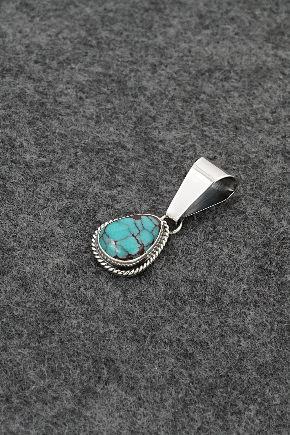 Turquoise & Sterling Silver Pendant - Eugene Gruber