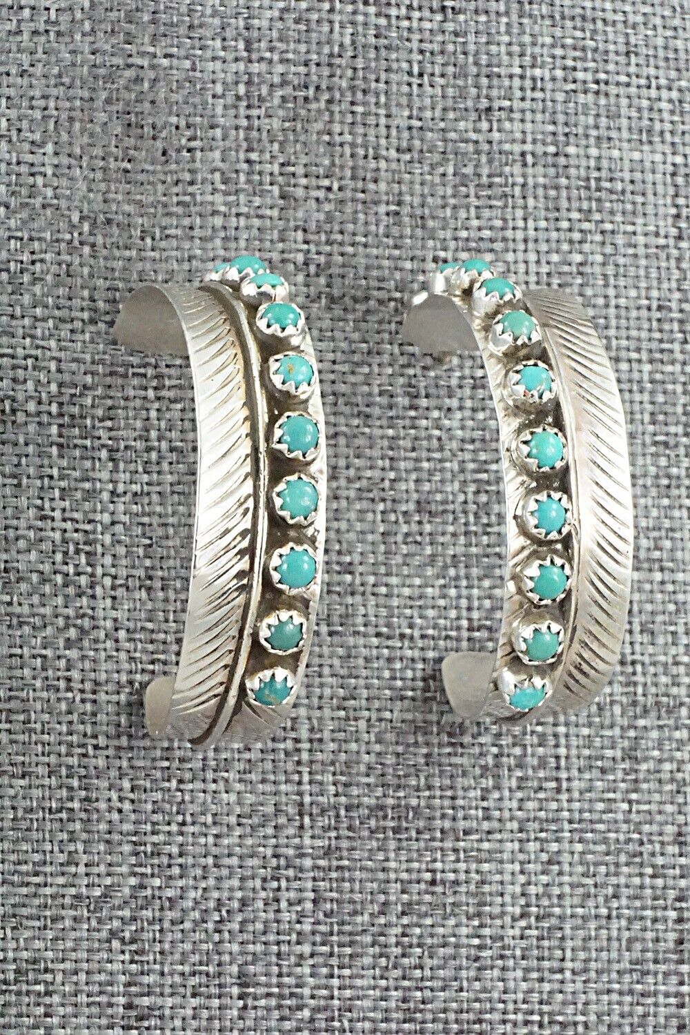 Turquoise and Sterling Silver Earrings - Aaron Davis