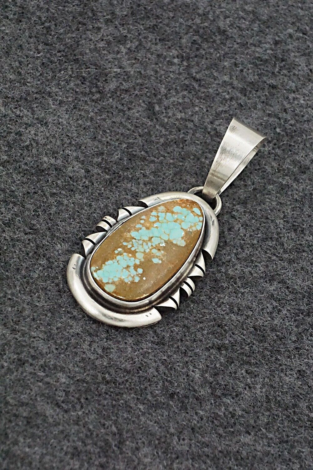 Turquoise & Sterling Silver Pendant - Randy Billy