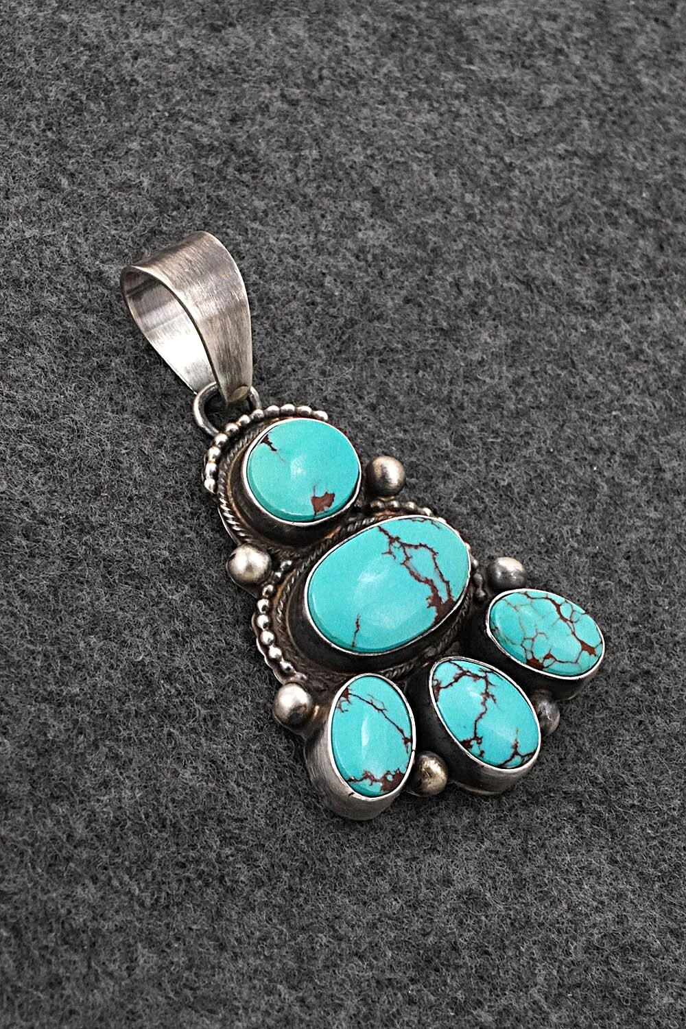 Turquoise & Sterling Silver Pendant and Earrings Set - Kathleen Chavez