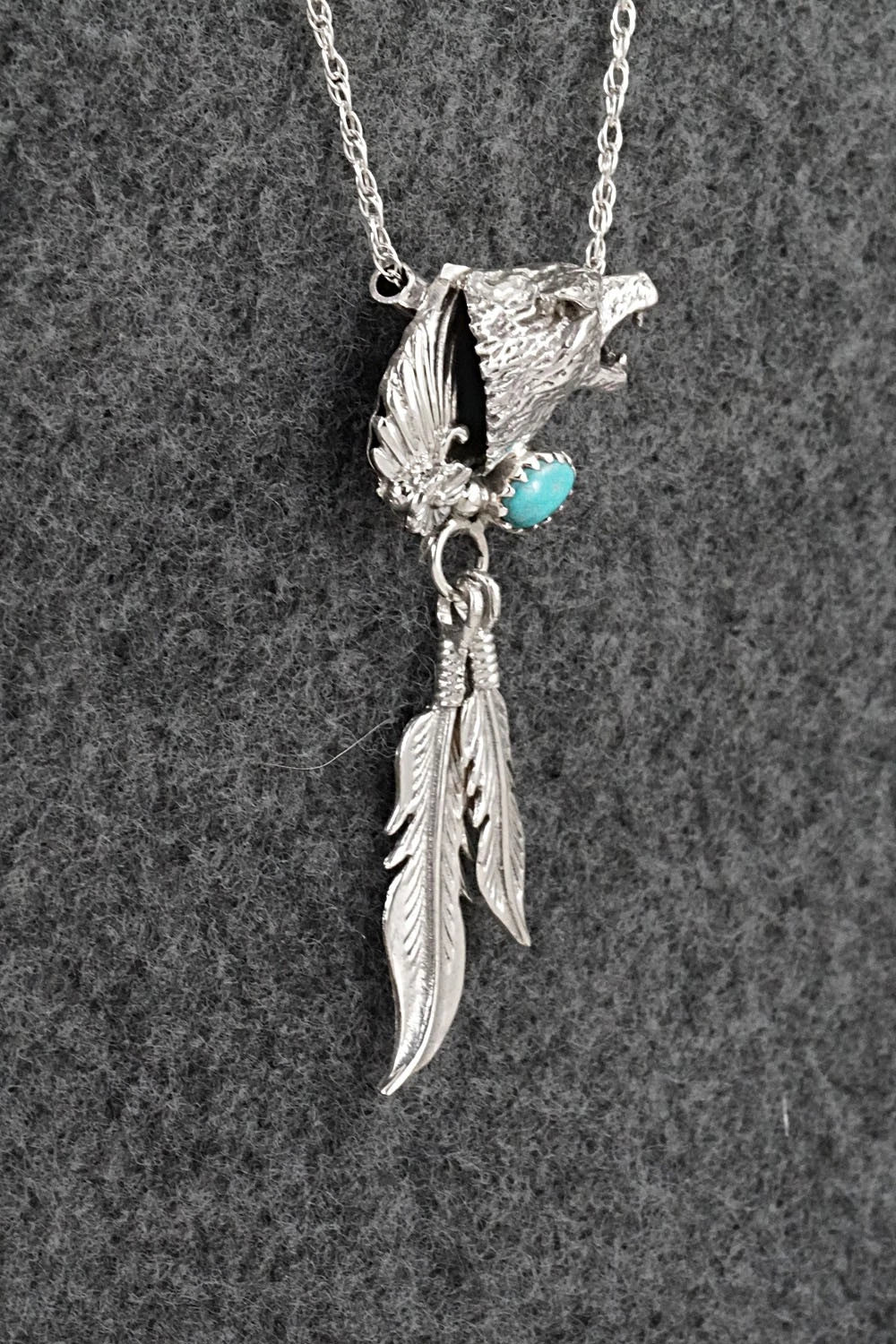 Turquoise & Sterling Silver Necklace - Genevieve Francisco
