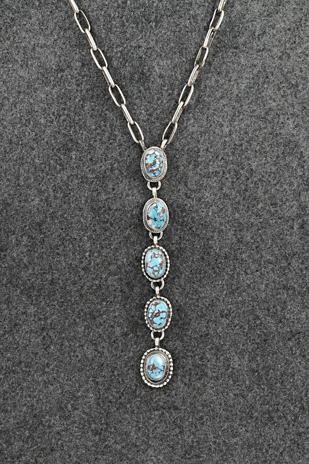 Turquoise & Sterling Silver Necklace - Bobby Johnson