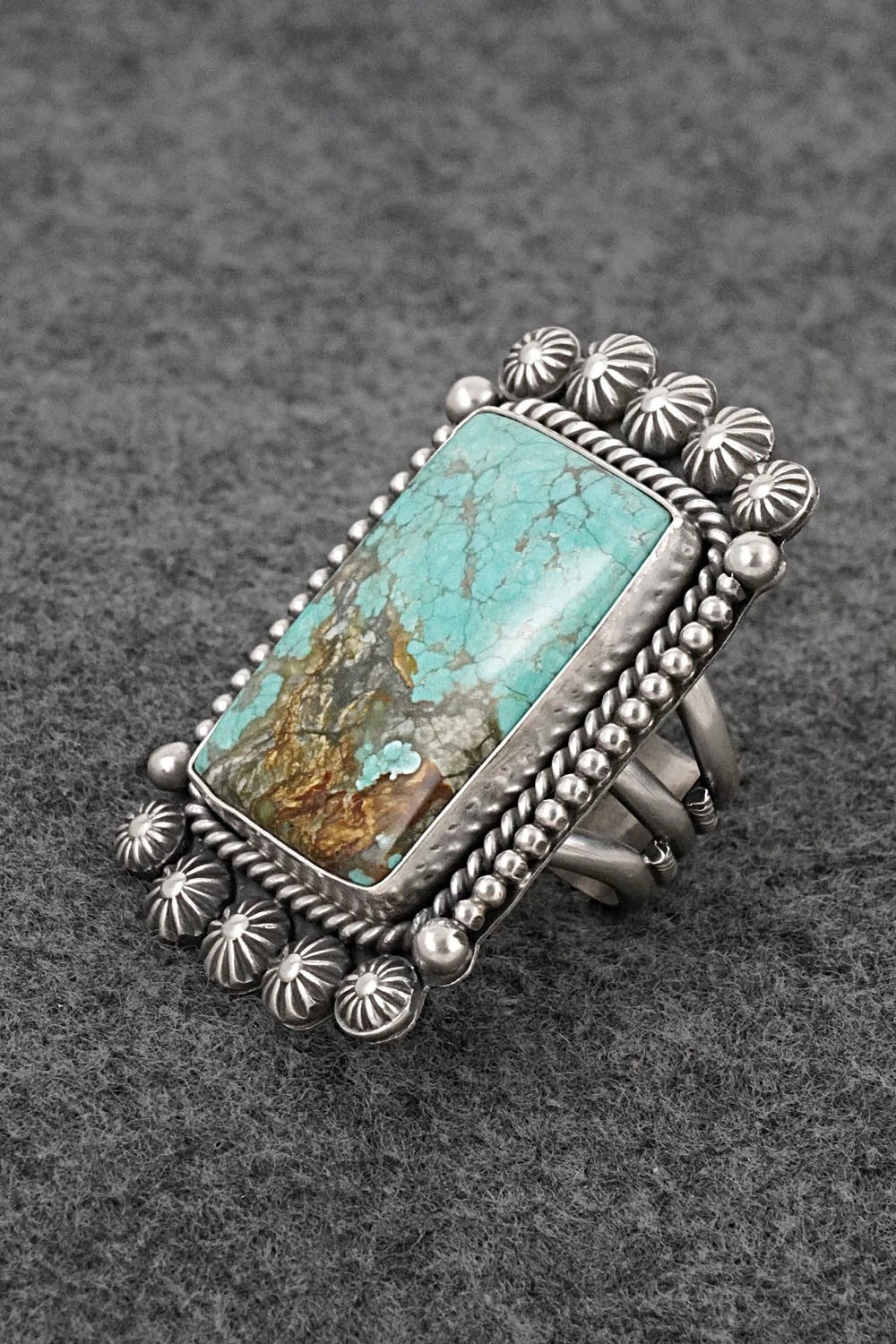 Turquoise & Sterling Silver Ring - Michael Calladitto - Size 7.5