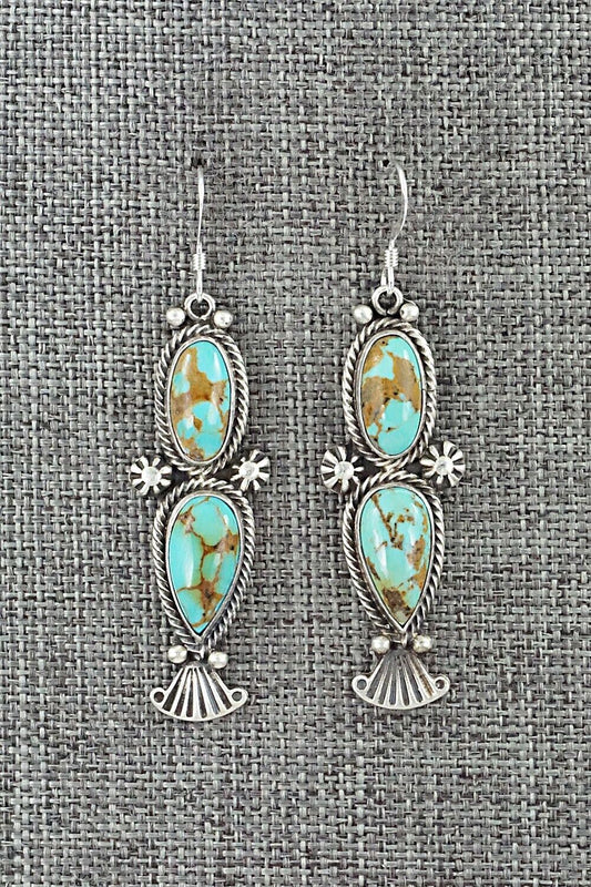 Turquoise & Sterling Silver Earrings - Verley Betone