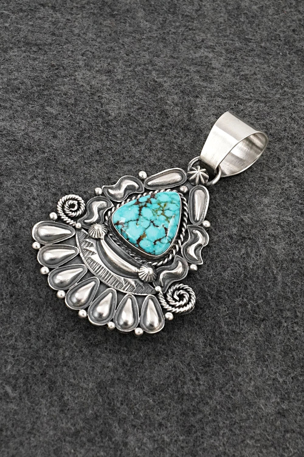 Turquoise and Sterling Silver Pendant - Derrick Gordon