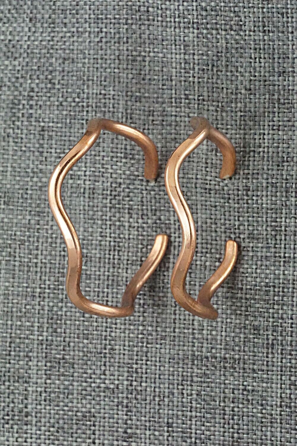 Copper Hoop Earrings - Elaine Tahe