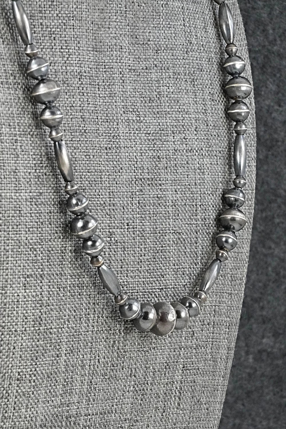 Sterling Silver Navajo Pearl Necklace 20" - Vintage
