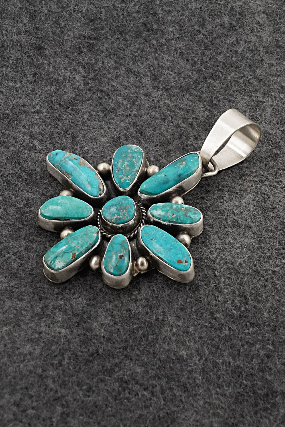 Turquoise & Sterling Silver Pendant - Kathleen Livingston