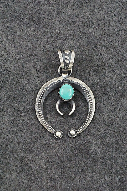 Turquoise & Sterling Silver Pendant - Eva & Linberg Billah