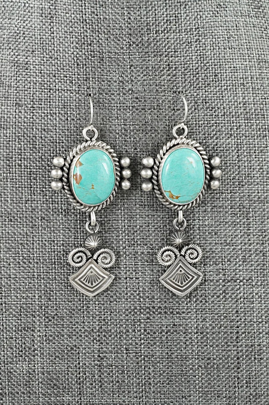 Turquoise & Sterling Silver Earrings - Michael Calladitto