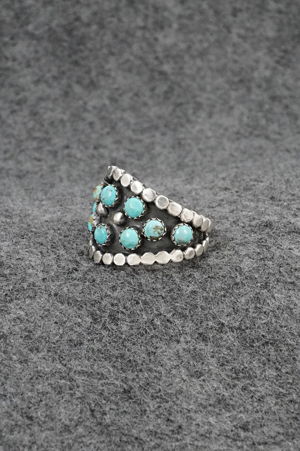 Turquoise & Sterling Silver Ring - Harry B. Yazzie - Size 7